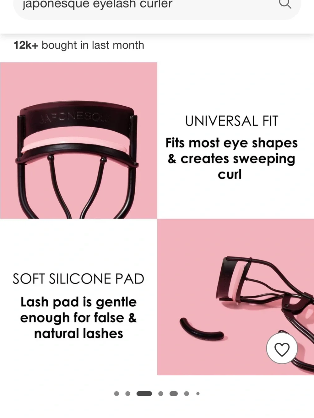 Japonesque Pink & Black Volumizing Eyelash Curler
